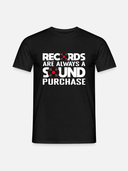 Vinyl Sammler Schallplatten Witz - Männer T-Shirt - Schwarz