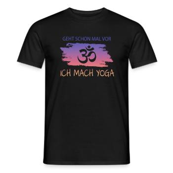 Yoga Spruch Geschenk Tshrit - Männer T-Shirt - Schwarz - Vorne - AI Model Male 178 light (178cm)