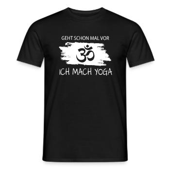 Geht schon mal vor ich mach Yoga - Männer T-Shirt - Schwarz - Vorne - AI Model Male 178 light (178cm)
