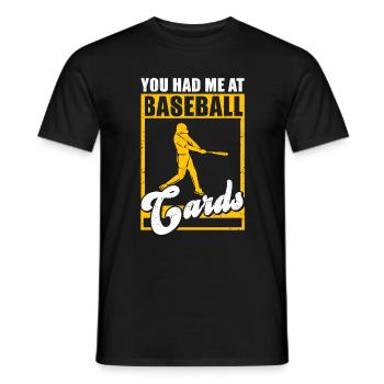 Baseball Card Collection - Men's T-Shirt - black - Front - AI Model Male 178 light (178cm)