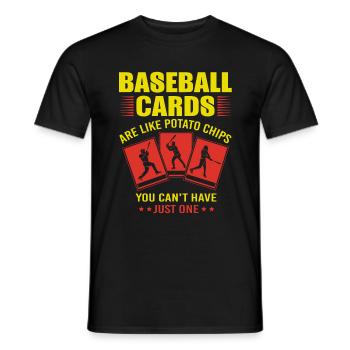 Baseball Karten Sammelkarten - Männer T-Shirt - Schwarz - Vorne - AI Model Male 178 light (178cm)