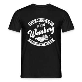 Weinberg Winzer Weinbauer Wein - Männer T-Shirt - Schwarz - Vorne - AI Model Male 178 light (178cm)
