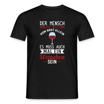 Wein Weintrinker Weinbauer Weinberg - Männer T-Shirt - Schwarz - Vorne - AI Model Male 178 light (178cm)