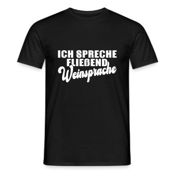 Winzer Weinsprache Weinbau - Männer T-Shirt - Schwarz - Vorne - AI Model Male 178 light (178cm)