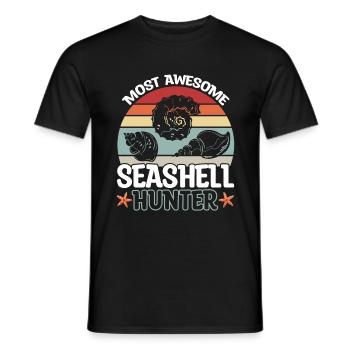 Best Shell Collector Collecting Shells - Men's T-Shirt - black - Front - AI Model Male 178 light (178cm)