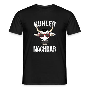 Kuhler Nachbar Kuh - Männer T-Shirt - Schwarz - Vorne - AI Model Male 178 light (178cm)