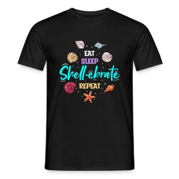Collecteur de coquillages Lustig Collecte de coquillages - T-shirt homme - noir - Devant - AI Model Male 178 light (178cm)
