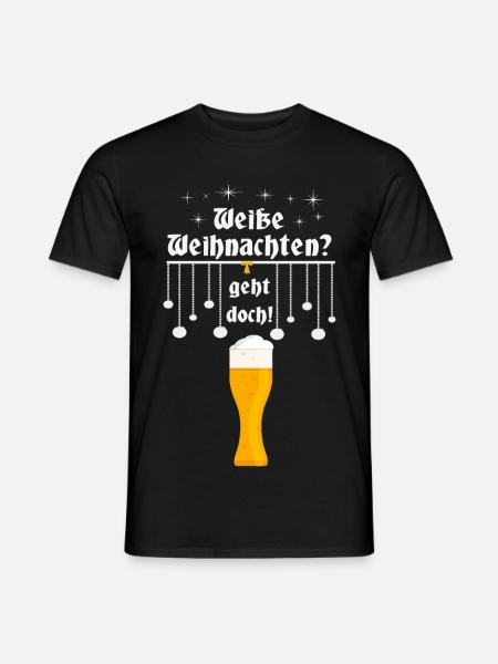 Weiße Weihnachten - Männer T-Shirt - Schwarz