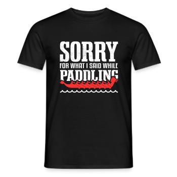 Dragon Boat Paddling Funny Dragonboat - Men's T-Shirt - black - Front - AI Model Male 178 light (178cm)