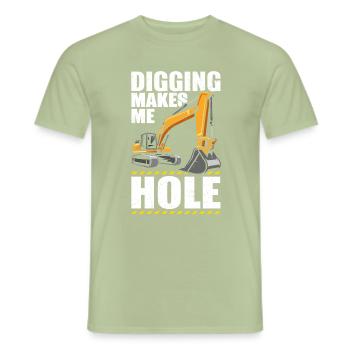 Baggerführer Baggerfahrer baggern graben - Männer T-Shirt - Sage - Vorne - AI Model Male 178 light (178cm)