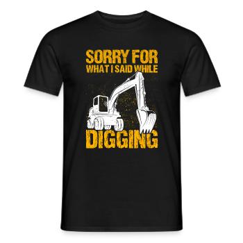 Baggern Baggerfahrer Bagger Baggerführer - Männer T-Shirt - Schwarz - Vorne - AI Model Male 178 light (178cm)