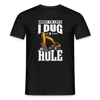 Pilote de pelle Opérateur de pelle - T-shirt homme - noir - Devant - AI Model Male 178 light (178cm)