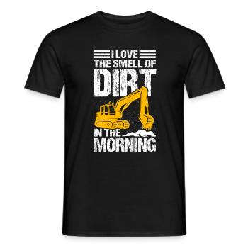 Excavator operator Excavator driver Dredging dirt - Men's T-Shirt - black - Front - AI Model Male 178 light (178cm)