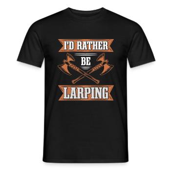 LARP Roleplaying Larping RPG Fantasy - Men's T-Shirt - black - Front - AI Model Male 178 light (178cm)