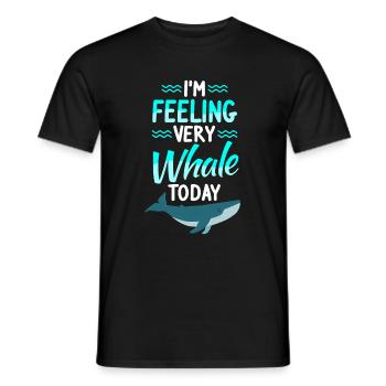 Whales Marine Mammals Humpback Whale Sea - Men's T-Shirt - black - Front - AI Model Male 178 light (178cm)