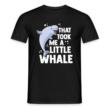 whale marine mammal beluga sea - Men's T-Shirt - black - Front - AI Model Male 178 light (178cm)