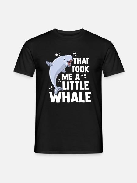 Wal Meeressäuger Weißwal Meer - Männer T-Shirt - Schwarz