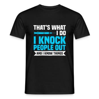 Narkose Krankenschwester Anästhesist Anästhesie - Männer T-Shirt - Schwarz - Vorne - AI Model Male 178 light (178cm)