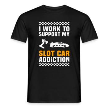 Slot Car Collector Slot Car Racing - Men's T-Shirt - black - Front - AI Model Male 178 light (178cm)