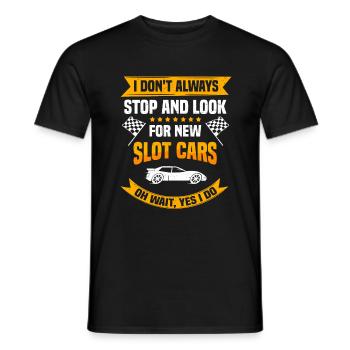 Lustiges Slot Car und Slotcar-Racing - Männer T-Shirt - Schwarz - Vorne - AI Model Male 178 light (178cm)