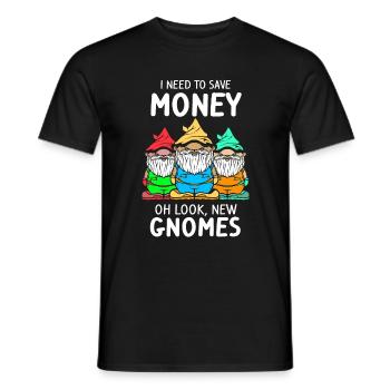 Gnomes de jardin Gnome Nains jardiniers - T-shirt homme - noir - Devant - AI Model Male 178 light (178cm)