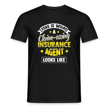 Versicherungsvertreter Lustig Aktuar - Männer T-Shirt - Schwarz - Vorne - AI Model Male 178 light (178cm)