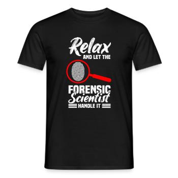 Forensic Scientist Criminology Forensics - Men's T-Shirt - black - Front - AI Model Male 178 light (178cm)