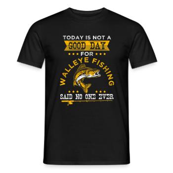 Pêche à la perche Pêcheur au doré jaune Drôle - T-shirt homme - noir - Devant - AI Model Male 178 light (178cm)