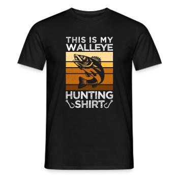 Zander Angeln Lustig Fischen Fischer - Männer T-Shirt - Schwarz - Vorne - AI Model Male 178 light (178cm)