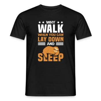 Faultier Lustig Faulheit Schlafen - Männer T-Shirt - Schwarz - Vorne - AI Model Male 178 light (178cm)
