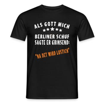 Lustige Berliner Sprüche - Männer T-Shirt - Schwarz - Vorne - AI Model Male 178 light (178cm)