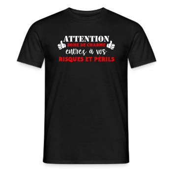 Humour Beauf - Design Amusant pour Homme - T-shirt homme - noir - Devant - AI Model Male 178 light (178cm)