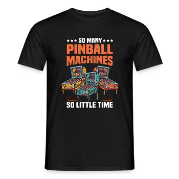 Pinball Arcade Flipperautomat Gamer - Männer T-Shirt - Schwarz - Vorne - AI Model Male 178 light (178cm)