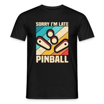 Pinball Machine Pinball Retro Gamer Pinball - Men's T-Shirt - black - Front - AI Model Male 178 light (178cm)