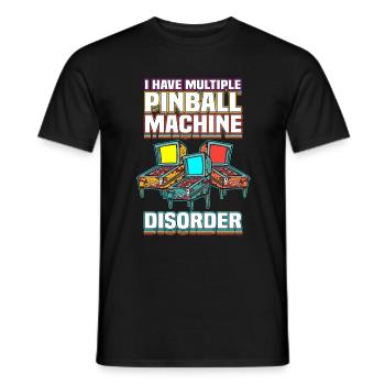 Pinball Arcade Retro Gamer Pinball Machine - T-shirt homme - noir - Devant - AI Model Male 178 light (178cm)