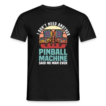 Pinball Gamer Arcade Pinball Machine - Men's T-Shirt - black - Front - AI Model Male 178 light (178cm)
