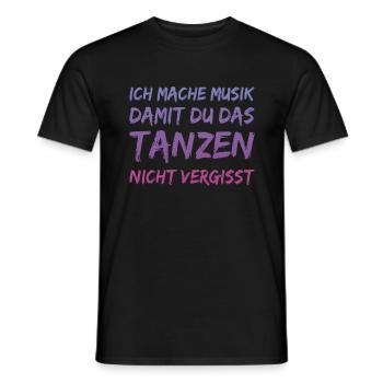 Disco Discjockey Musik selber machen - Männer T-Shirt - Schwarz - Vorne - AI Model Male 178 light (178cm)