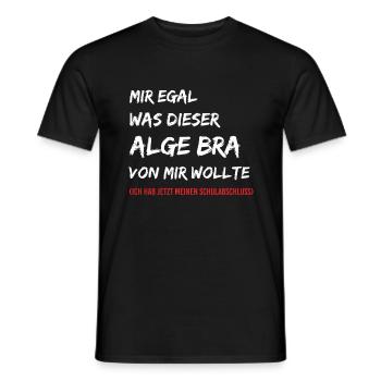 Realschulabschluss Algebra - Männer T-Shirt - Schwarz - Vorne - AI Model Male 178 light (178cm)