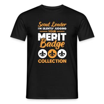 Scouting Pfadfinder Aufnäher Pfadfinderführer - Männer T-Shirt - Schwarz - Vorne - AI Model Male 178 light (178cm)