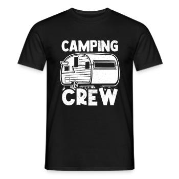 Camping Crew Wohnwagen Camper Lagerfeuer - Männer T-Shirt - Schwarz - Vorne - AI Model Male 178 light (178cm)