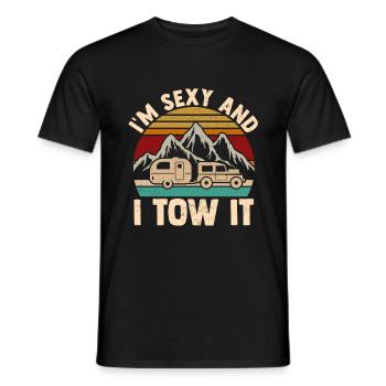 Camping Camper Motorhome Camping - Men's T-Shirt - black - Front - AI Model Male 178 light (178cm)