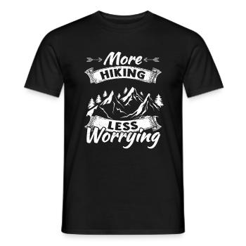 Hiking Hiking Hiking Mountaineering Mountaineers - Men's T-Shirt - black - Front - AI Model Male 178 light (178cm)
