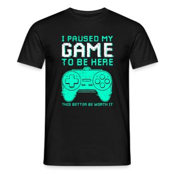 Gaming Gamer Gamer Nerd Jeux vidéo - T-shirt homme - noir - Devant - AI Model Male 178 light (178cm)
