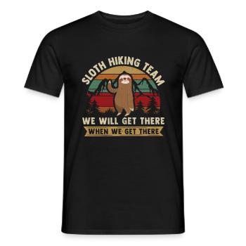 Hikers Hiking Hiking Funny Mountaineering - Men's T-Shirt - black - Front - AI Model Male 178 light (178cm)