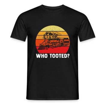 Model Railroad Locomotive Steam Locomotive - Men's T-Shirt - black - Front - AI Model Male 178 light (178cm)
