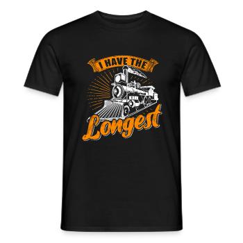 Modélisme ferroviaire, locomotive, locomotive à vapeur, modélisme ferroviaire - T-shirt homme - noir - Devant - AI Model Male 178 light (178cm)