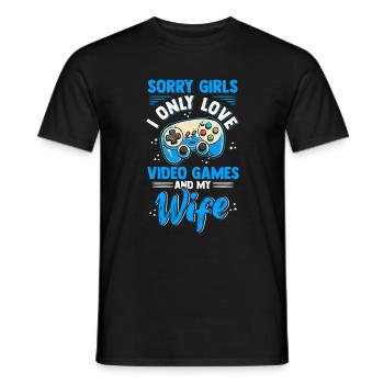 Gaming Funny Video Game Gamer Video Games - Men's T-Shirt - black - Front - AI Model Male 178 light (178cm)