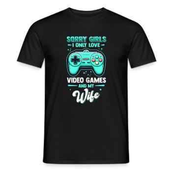 Gamer Gaming Mari Jeu vidéo - T-shirt homme - noir - Devant - AI Model Male 178 light (178cm)