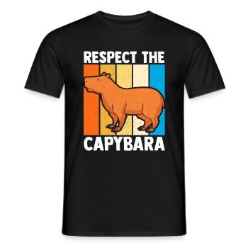 Capybara Wasserschwein Lustig Nagetier - Männer T-Shirt - Schwarz - Vorne - AI Model Male 178 light (178cm)
