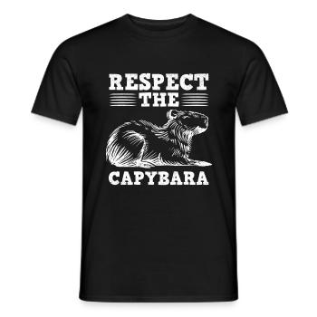 Capybara Wasserschwein Nagetier - Männer T-Shirt - Schwarz - Vorne - AI Model Male 178 light (178cm)